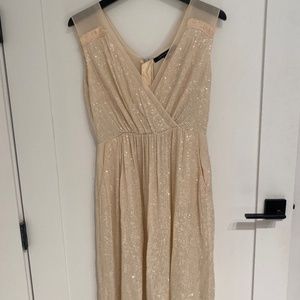 French Connection Nude Sequin Dress